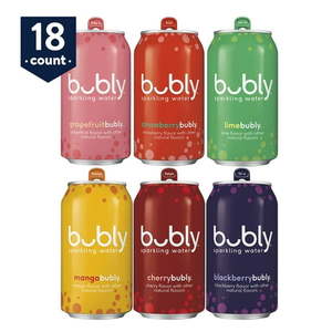 lot 3175 image: Bubly Variety Pack Sparkling Water 12 fl oz 18 Pack Cans 122024