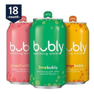 lot 3178 image: Bubly Tropical Thrill Sparkling Water Variety Pack 12 fl oz 18 Pack Cans