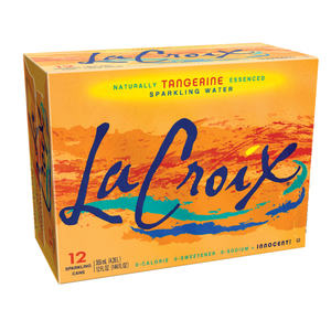 lot 3187 image: TANGERINE NATURALLY ESSENCED SPARKLING WATER, TANGERINE 12 Cans