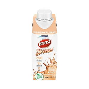 lot 3191 image: Nestle Boost Breeze Nutritional Drink Peach 8 oz Carton 24 Ct 062024