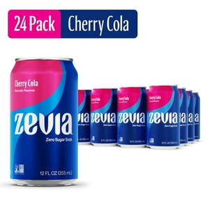 lot 3220 image: Zevia Zero Sugar Cherry Cola Soda 12 Fl Oz (Pack of 24) Dec 2024