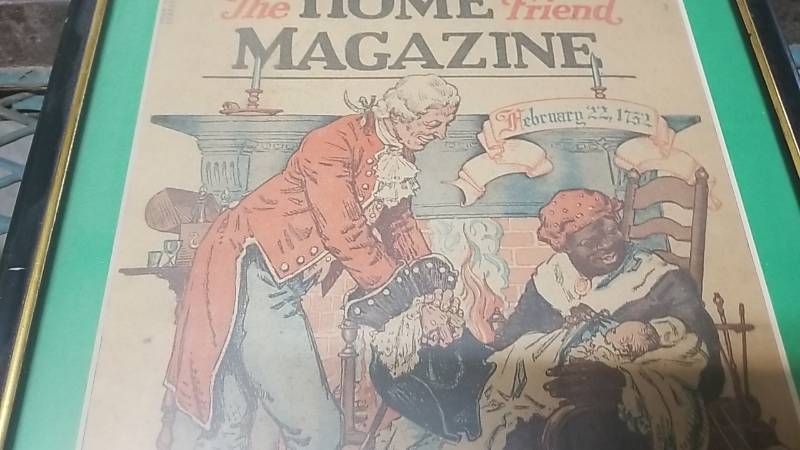 lot 4067 image: Framed Picture- Mammy Negro Woman