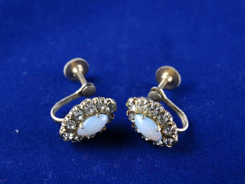 lot 2162 image: Vintage Screw back Mother Of Pearl Earrings