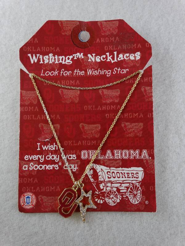 lot 2164 image: New Oklahoma Sooner Wishing Necklace- BOOMER SOONER