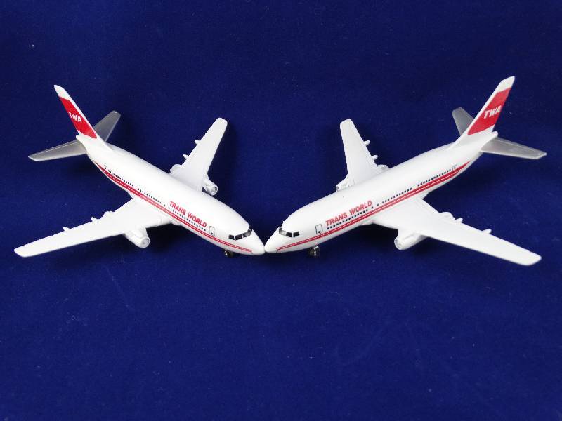 lot 2167 image: Pair of ERTL  TWA Trans World Airplanes