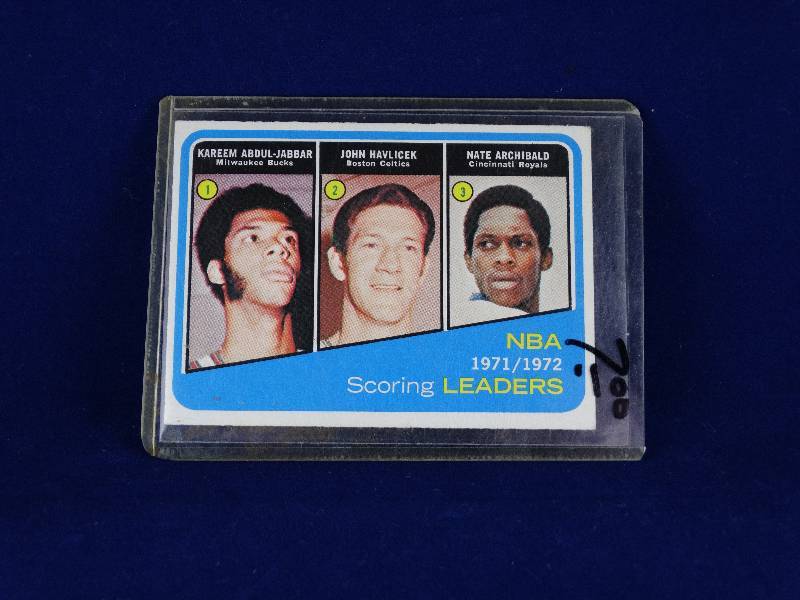 lot 2203 image: Topps Basketball Card -  197172 Scoring Leaders- Kareem Abdul Jabbar and Others