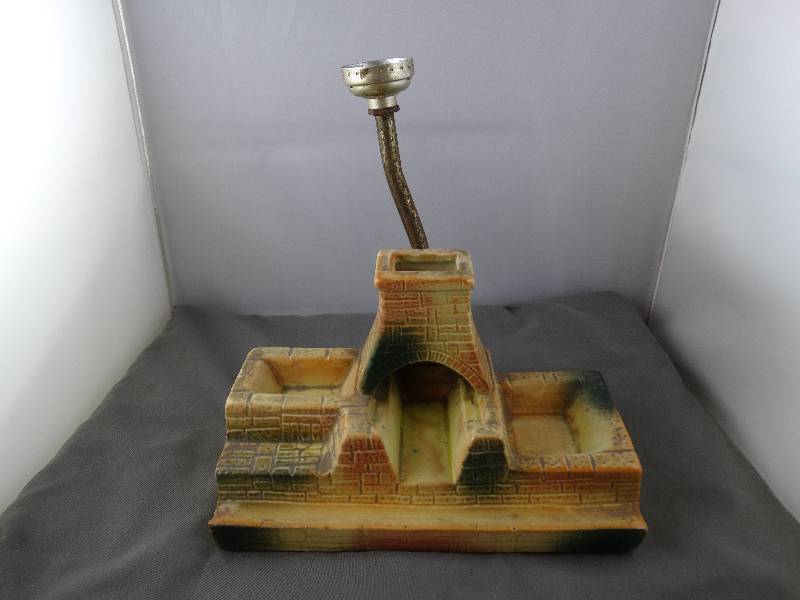 lot 2228 image: Old TV Lamp- Ceramic- Needs Wiring