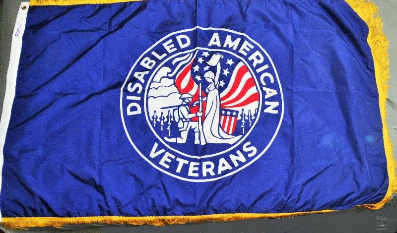 lot 2234 image: Disabled American Veterans Flag With Fringe  3x5