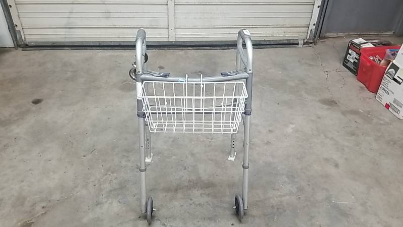 lot 4094 image: Invacare Folding Walker With Basket and Beep Beep Horn