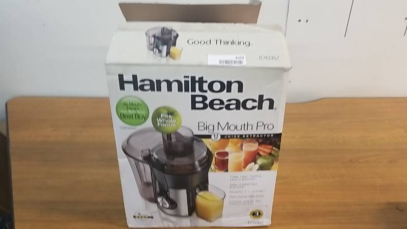 lot 4103 image: Appears New Hamilton Beach Juicer  Still In Box