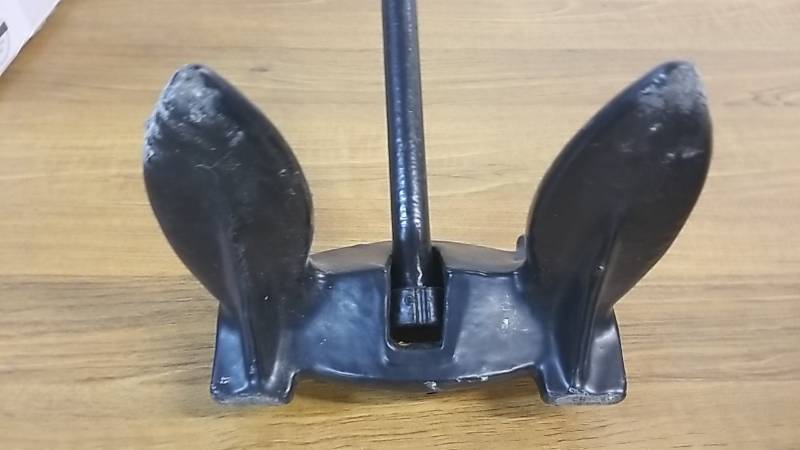 lot 4104 image: 15 pound Navy Style Boat Anchor- Coated