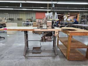lot 13019 image: Commercial Mitsubishi Sewing Station