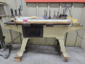 lot 13048 image: Industrial Workbench with Tool Assortment