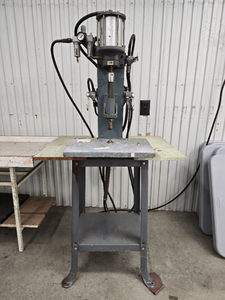 lot 17729 image: Industrial Pneumatic Press with Stand and Air Filter System