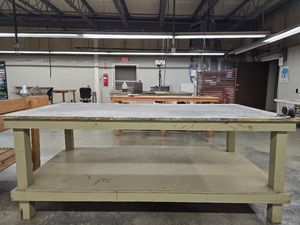 lot 17738 image: Industrial Heavy-Duty Work Table with Aluminum Top