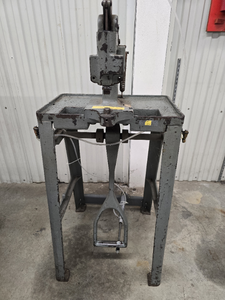 lot 17740 image: Vintage Industrial Foot-Operated Press Machine with Stand