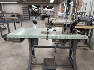 lot 17759 image: Commercial Singer Sewing Station