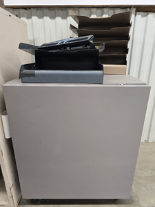 lot 17776 image: Metal Mobile File Cabinet with Paper Organizer