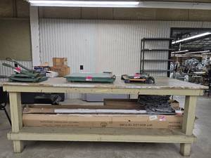 lot 17807 image: 8ft Industrial Style Table