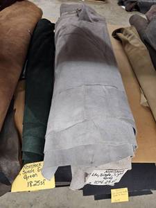 lot 14760 image: Light Grey Emerald Suede Leather