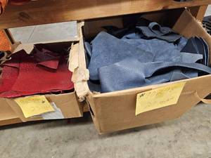 lot 14764 image: Scrap Red And Blue leather