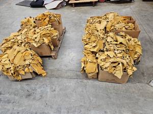 lot 14769 image: (2 Pallets) Light Brown Deer Skin leather