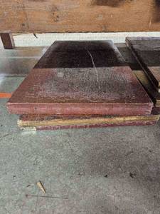lot 14794 image: Heavy Plastic And Wood Slabs