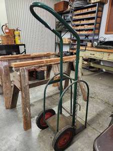 lot 44054 image: Industrial Gas Cylinder Hand Truck with Safety Chains