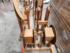 lot 44096 image: (1) Double Industrial Cable Spool Storage Rack System