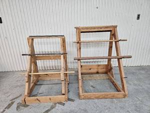 lot 13559 image: (2) Wooden Material Holders