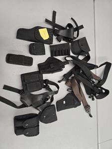 lot 11854 image: Black Nylon Holster System and Accessories
