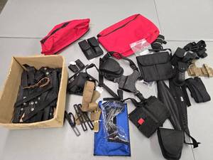 lot 11889 image: Black Nylon Holster and Accessories