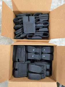 lot 16394 image: Tactical Double Magazine Pouches - Black Nylon