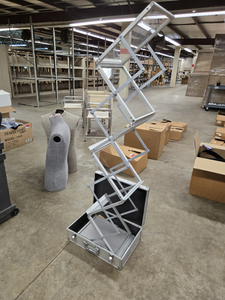 lot 16421 image: Collapsible Literature Display Stand with Aluminum Case