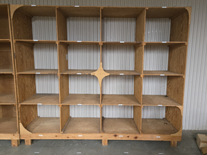 lot 45374 image: Large Plywood Storage Cubby Unit with 16 Compartments