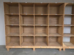 lot 45375 image: Large Plywood Storage Cubby Unit