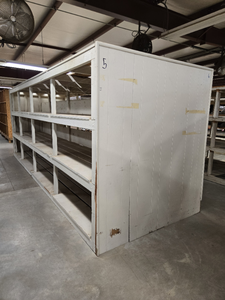 lot 45384 image: Commercial Wood Storage Shelving Unit