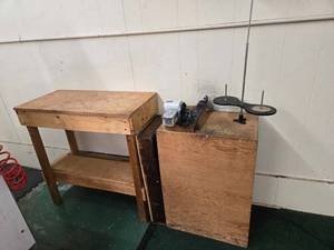 lot 42948 image: Bobbin Maker With Brother SC-L1 Industrial Sewing Machine Motor & Table