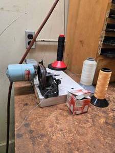 lot 42950 image: Bobbin Maker with Sewing Machine Motor