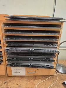 lot 42955 image: Industrial Metal Template Storage Cabinet