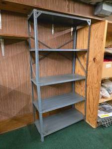 lot 42967 image: Industrial Metal Storage Shelf Unit - 5 Tier Steel Shelving