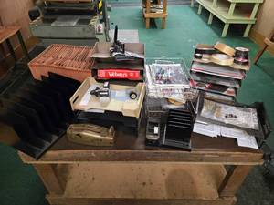 lot 42973 image: Office Supply Collection - File Organizers, 3-Hole Punch, and Desk Accessories