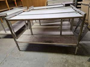 lot 48170 image: Industrial Metal Storage Rack with Adjustable Shelves