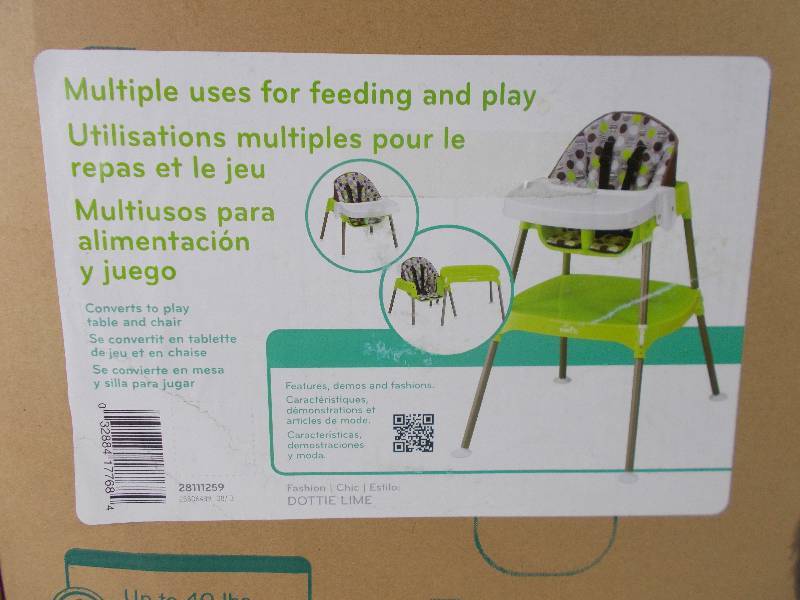 lot 1681 image: Evenflo 3 in 1 high chair