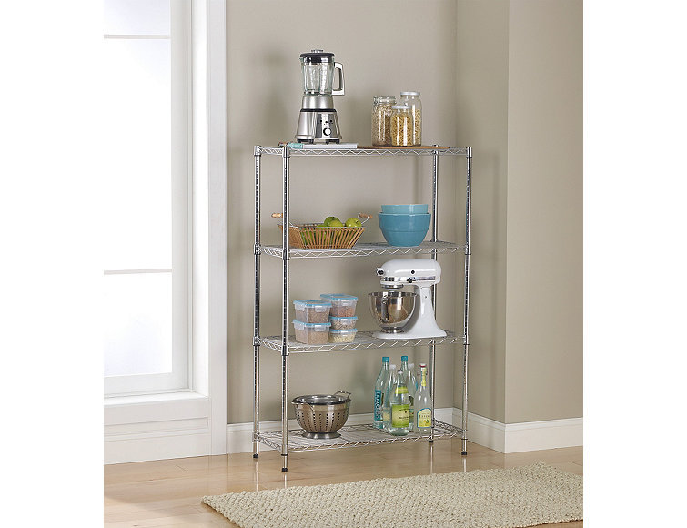 lot 1650 image: 4 tier Metal Shelf