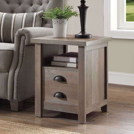 lot 1683 image: Modern Farmhouse End Table-Rustic Grey
