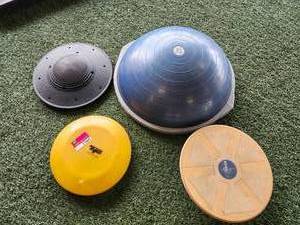 lot 21069 image: BOSU Balance Trainer Ball with Balance Boards Collection