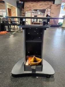lot 21092 image: Mobile Storage Podium Cart with Handle