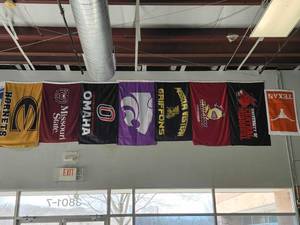 lot 21137 image: College Sports Team Banner Collection - Multiple Universities