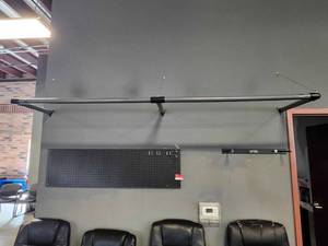 lot 21139 image: SPRI Wall-Mounted Pull-Up Bar System with Pegboard
